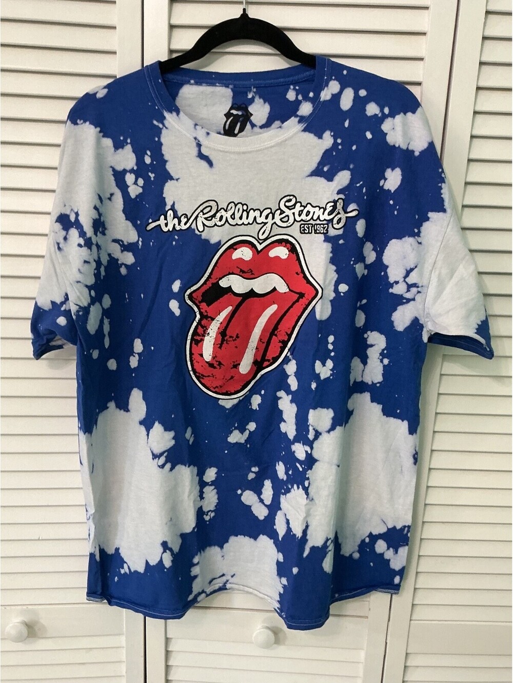 Vintage Mens Unisex Rolling Stones Rock Band Graphic T-Shirt Size Large #299